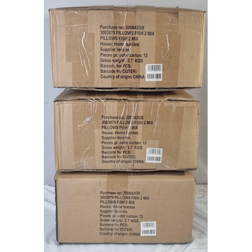 133 - 3 BOXES OF 12 CUDDLE CUSHIONS