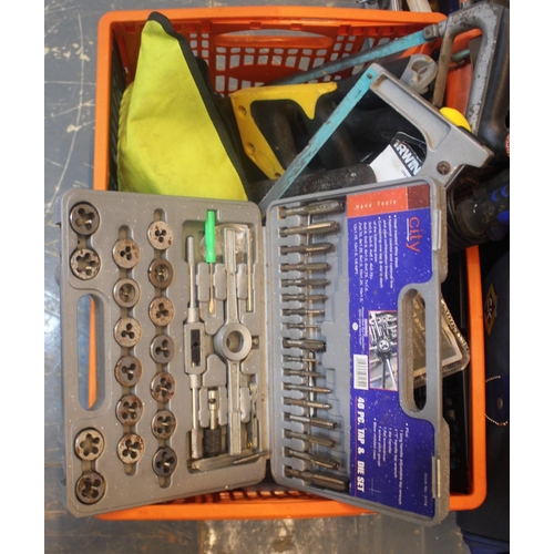 230 - CASE, BAG AND CRATE OF VARIOUS TOOLS