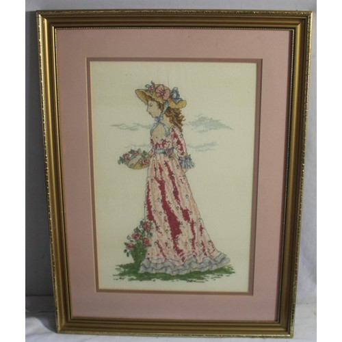 55 - VARIOUS FRAMED AND UNFRAMED PICTURES - PRINTS AND OILS INCLUDING: GILT FRAMED OIL PAINTING OF VILLAG... 