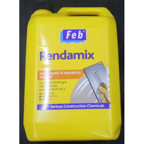 14 - 8 x FEB RENDAMIX WATERPROOFER AND WORKABILITY IMPROVER 5L