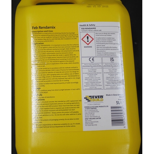 14 - 8 x FEB RENDAMIX WATERPROOFER AND WORKABILITY IMPROVER 5L