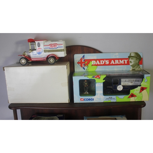 53 - VARIOUS DIE CAST MODELS AND WALL STAND