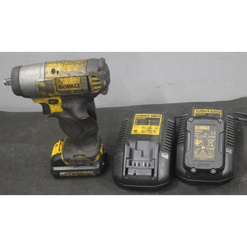 271 - DEWALT DCF813 10.8 v IMPACT WRENCH WITH 2 BATTERIES AND CHARGERS