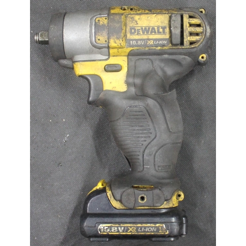 271 - DEWALT DCF813 10.8 v IMPACT WRENCH WITH 2 BATTERIES AND CHARGERS