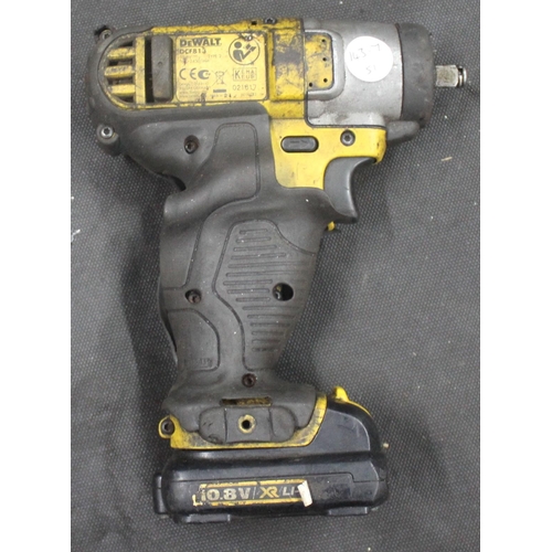 271 - DEWALT DCF813 10.8 v IMPACT WRENCH WITH 2 BATTERIES AND CHARGERS