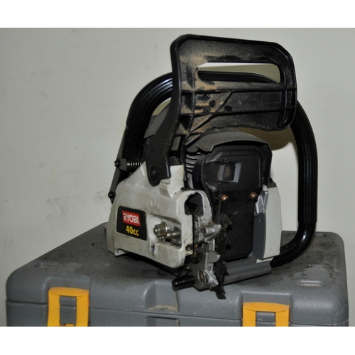 302 - RYOBI 40cc PETROL CHAIN SAW PLUS EXTRA/SPARE BODY IN CASE - PETROL ITEM SOLD AS VIEWED