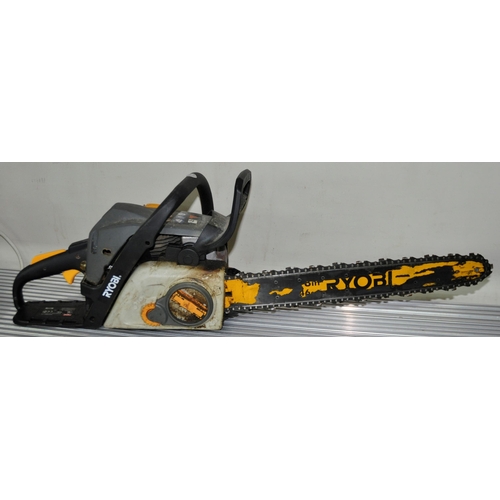 302 - RYOBI 40cc PETROL CHAIN SAW PLUS EXTRA/SPARE BODY IN CASE - PETROL ITEM SOLD AS VIEWED