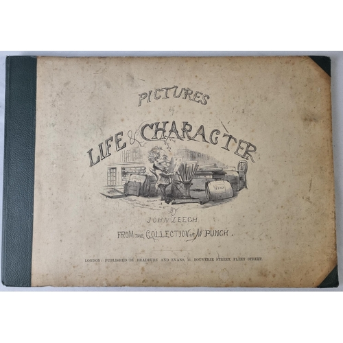 316 - BOX OF MR PUNCH PICTURES OF LIFE AND CHARACTER BY JOHN LEECH BRADBURY AND EVANS LONDON 1859