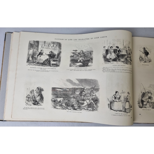 316 - BOX OF MR PUNCH PICTURES OF LIFE AND CHARACTER BY JOHN LEECH BRADBURY AND EVANS LONDON 1859