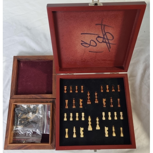 91 - 2 CHESS SETS & TRAVEL CHESS SET