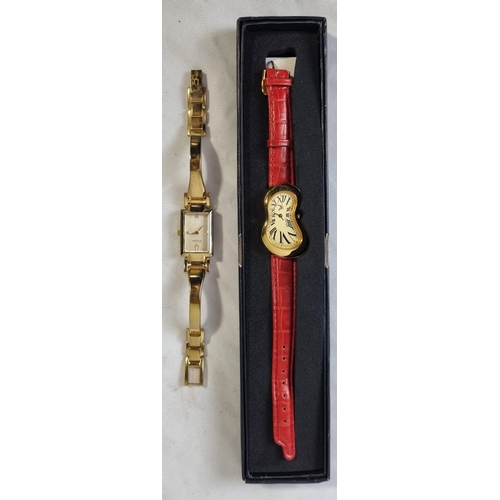 105 - 11 LADIES WATCHES: SOFTWATCH SALVADOR DALI IN BOX, RAYMOND WEIL, MONTINE 2000, PIERRE CARDIN, ROTARY... 