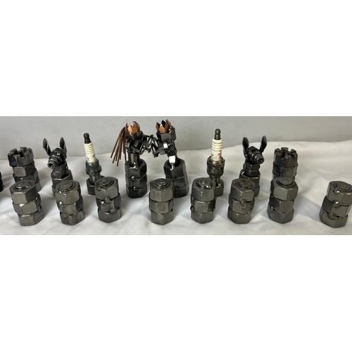 117 - NUTS, BOLTS AND SPARK PLUGS CHESS SET