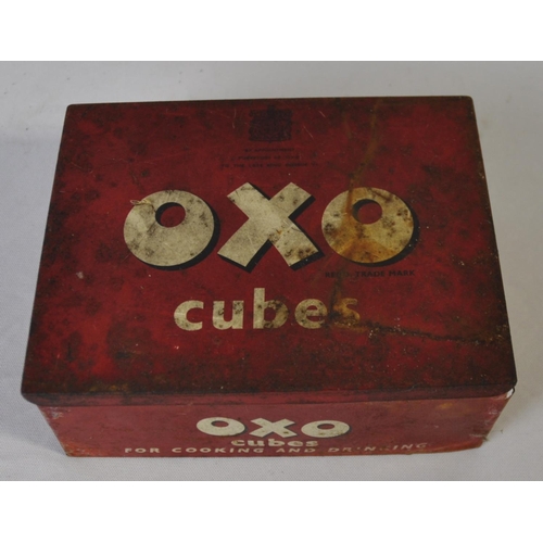 19 - LARGE MARMITE JAR (NO LID) AND OXO CUBES TIN