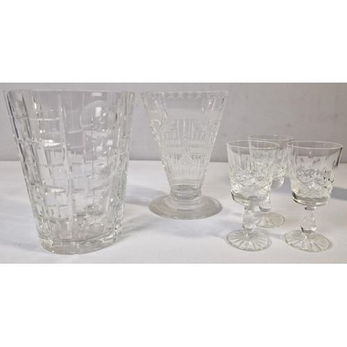 26 - MISCELLANEOUS - VICTORIA PART TEA SET, PLATES, GLASS VASES