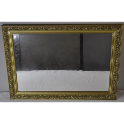 72 - GILT FRAMED, BEVEL EDGE MIRROR