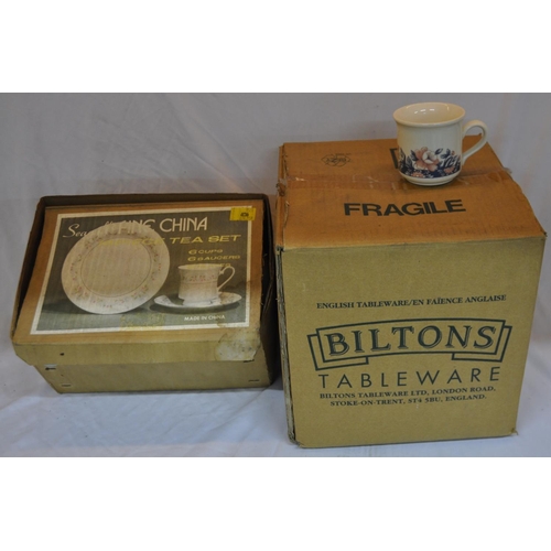 79 - BOXED BILTONS 20 PIECE TABLEWARE AND BOXED CHINA TEA SET