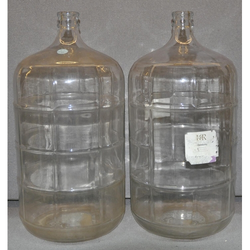 97 - 2 of 23 LITRE GLASS CARBOY FERMENTERS