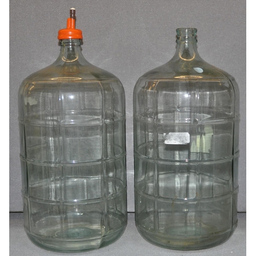 98 - 2 of 23 LITRE GLASS CARBOY FERMENTERS