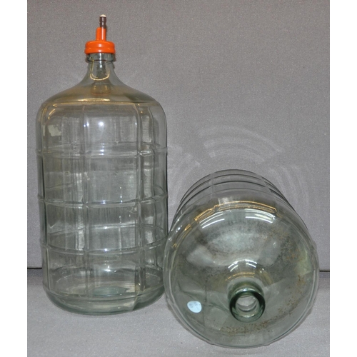 98 - 2 of 23 LITRE GLASS CARBOY FERMENTERS