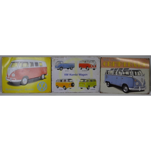 110 - 3 VW SPLIT SCREEN ENAMEL SIGNS