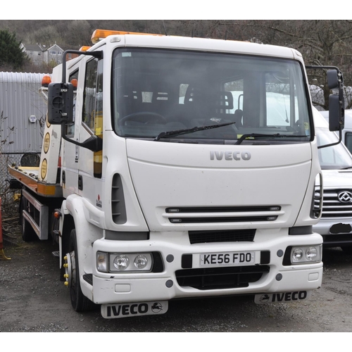 123 - IVECO EUROCARGO RECOVERY TRUCK REGISTRATION - KE56 FDO5880CC, DIESEL, WHITE,  GROSS VEHICLE WEIGHT 1... 