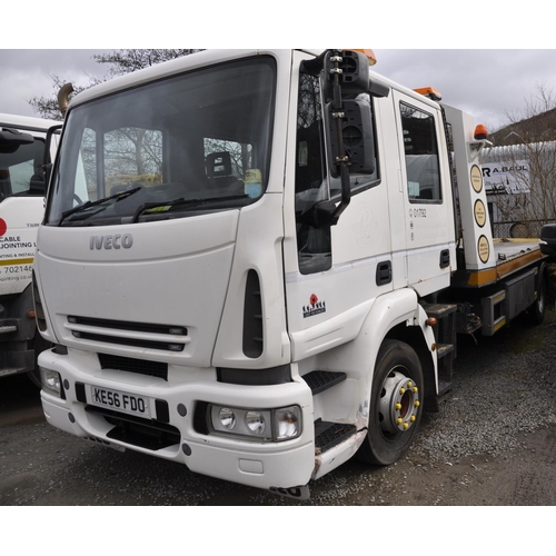 123 - IVECO EUROCARGO RECOVERY TRUCK REGISTRATION - KE56 FDO5880CC, DIESEL, WHITE,  GROSS VEHICLE WEIGHT 1... 