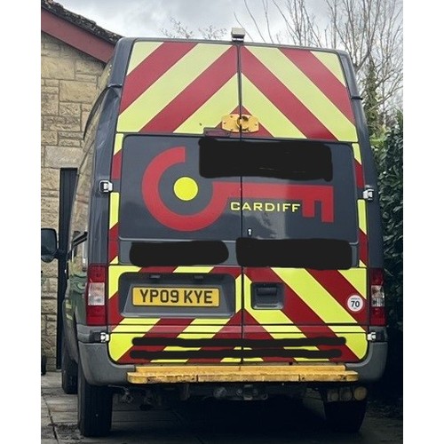 124 - FORD TRANSIT 140 T350M RWD HIGH ROOF PANEL VAN -   REGISTRATION NUMBER- YP09 KYE (SIGNWRITTEN), 2402... 