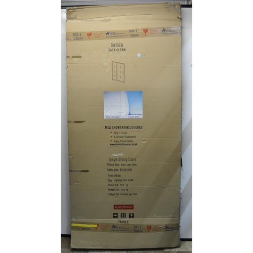 127 - AICA SINGLE SLIDING SHOWER DOOR - BOXED