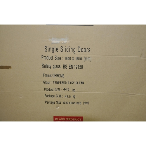 127 - AICA SINGLE SLIDING SHOWER DOOR - BOXED