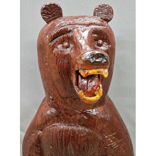 143 - GRIZZLY BEAR DISPLAY MODEL - TOTAL HEIGHT 126cm