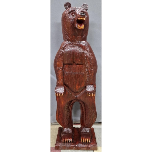 143 - GRIZZLY BEAR DISPLAY MODEL - TOTAL HEIGHT 126cm