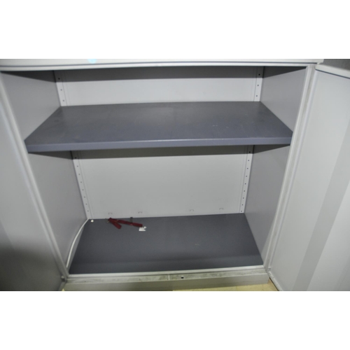 170 - GREY 2-DOOR STATIONERY CABINET