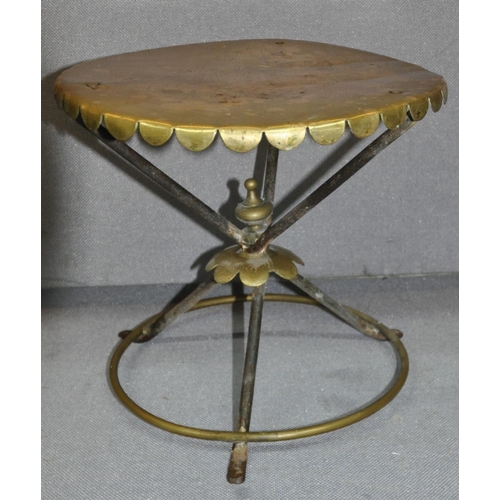 200 - STICK AND UMBRELLA STAND, FIRESCREEN AND BRASS CIRCULAR STAND