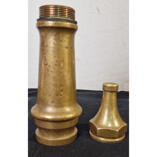 212 - ANTIQUE BRASS FIRE HOSE NOZZLE