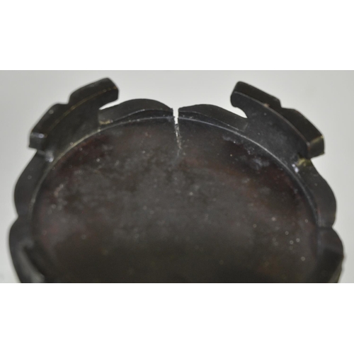 214 - PAIR OF JAPANESE VASES LACQUERED AND INLAID WITH SILVER c1890