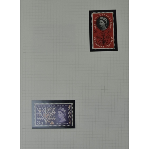 220 - 2 STANLEY GIBBONS RING 22 STAMP ALBUMS CONTAINING QUEEN ELIZABETH II - 1 MINT ONE USED.  PHOTOGRAPHS... 