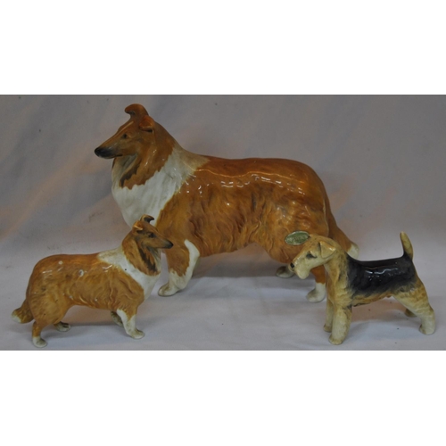 232 - 3 BESWICK DOG ORNAMENTS