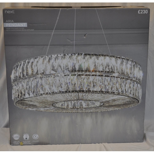 21 - NEXT ARIA PENDANT CEILING LIGHT -NEW AND BOXED