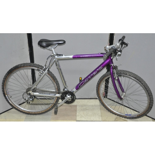 24 - CARRERA GRYPHON 21 SPEED MOUNTAIN BIKE WITH FRONT SHOCKS AND DISC BRAKES - 17INCH BETWEEN CENTRE OF ... 