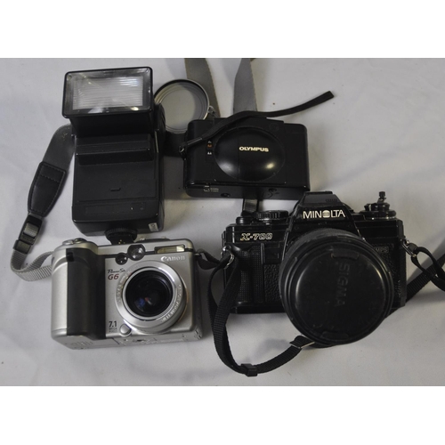 77 - VARIOUS CAMERAS & EQUIPMENT