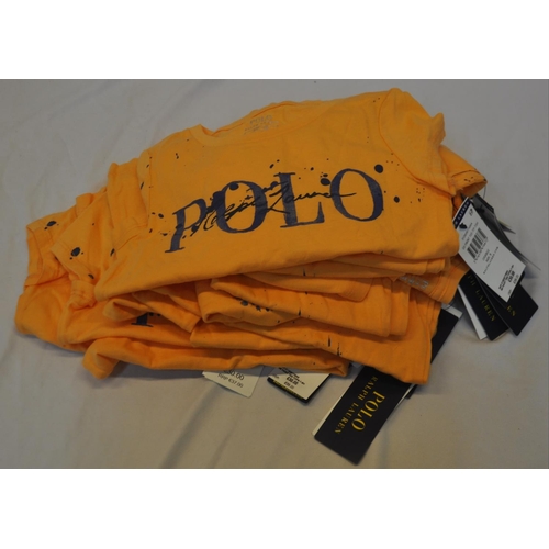 33 - 13 POLO RALPH LAUREN T SHIRTS ORANGE SIZE 5