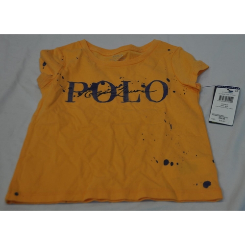 33 - 13 POLO RALPH LAUREN T SHIRTS ORANGE SIZE 5