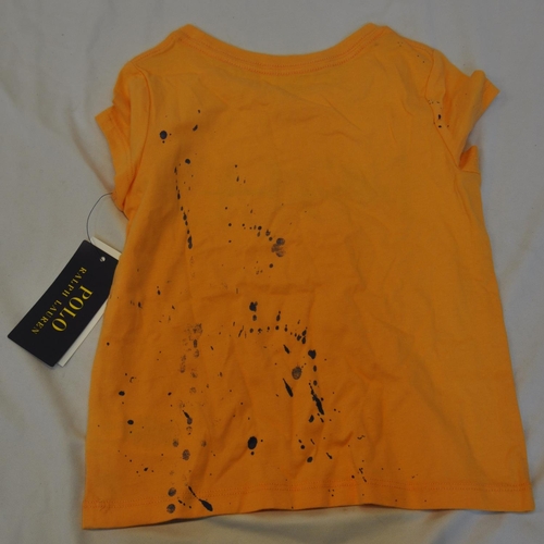 33 - 13 POLO RALPH LAUREN T SHIRTS ORANGE SIZE 5