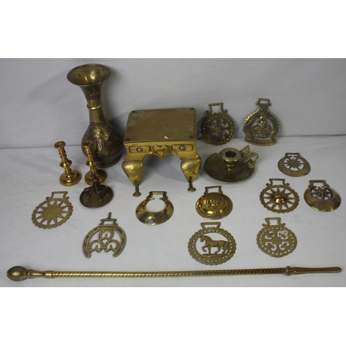 38 - VARIOUS ITEMS OF BRASSWARE