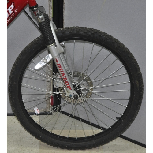 43 - 2 FULL SUSPENSION MOUNTAIN BIKES - DUNLOP DISC 24 18 SPEED 17 INCH AND TRAX TFS 1 18 SPEED 19