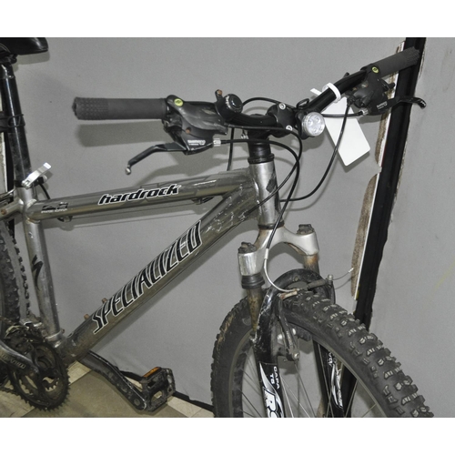 44 - SPECIALISED HARD ROCK 24 SPEED MOUNTAIN BIKE WITH FRONT SHOCKS 15INCH FROM CENTRE OF PEDAL COG TO TO... 