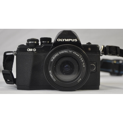 102 - OLYMPUS E410 DIGITAL CAMERA & OLYMPUS OMD DIGITAL CAMERA PLUS 4 LENSES