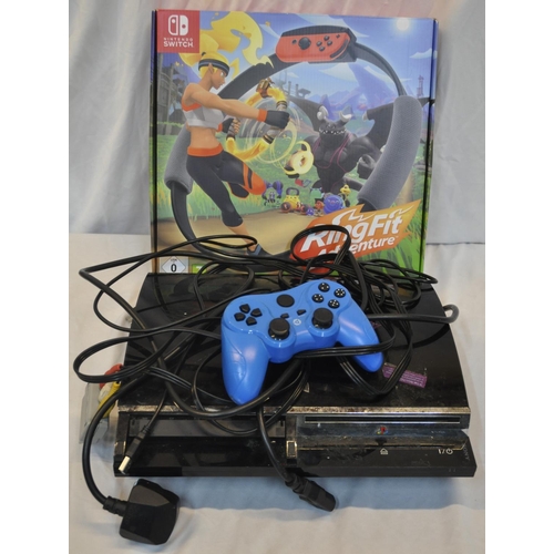 50 - PS3 WITH 1 CONTROLLER AND NINTENDO RING FIT