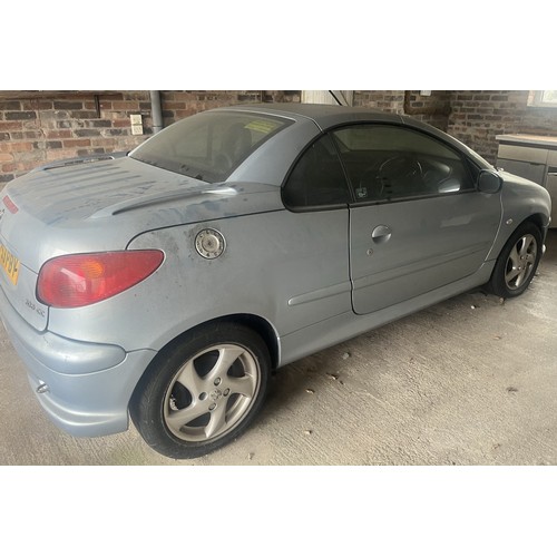 118 - 2004 PEUGEOT 206 -REGISTRATION CF53 PBY1.6, COUPE CABRIOLET, SILVER, PETROL.    FIRST REGISTERED 30 ... 