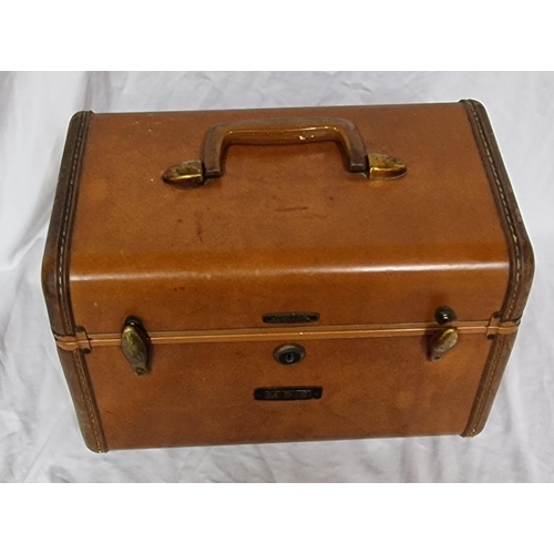 121 - SHWAYDER BROS LTD, DENVER COLORADO SAMSONITE VANITY TRAVEL CASE (INTIALS MPS) WITH JEWELLERY BOXES -... 